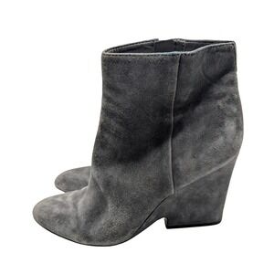 Sam Edelman Wedge Ankle Booties Grey‎ Suede Wilson- 7.5M
